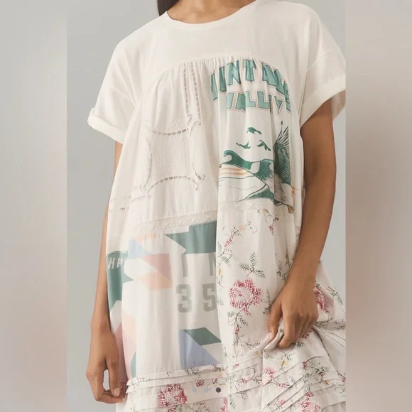 NWT Antropologie Pilcro Short- sleeve T-shirt Midi dress S - Picture 5 of 5